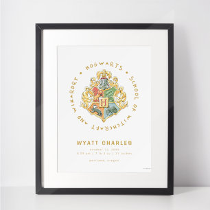 Affiche de statistiques de naissance Bébé HOGWARTS
