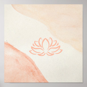 Affiche de studio de yoga, affiche zen, fleur de l