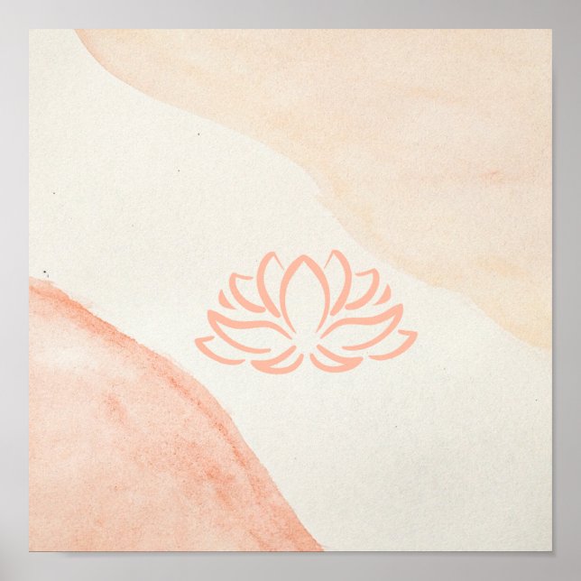 Affiche de studio de yoga, affiche zen, fleur de l (Devant)