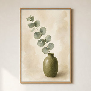 Affiche de style cottagecore à l'aquarelle d'eucal