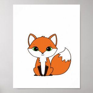 Affiche de style Fox Chibi