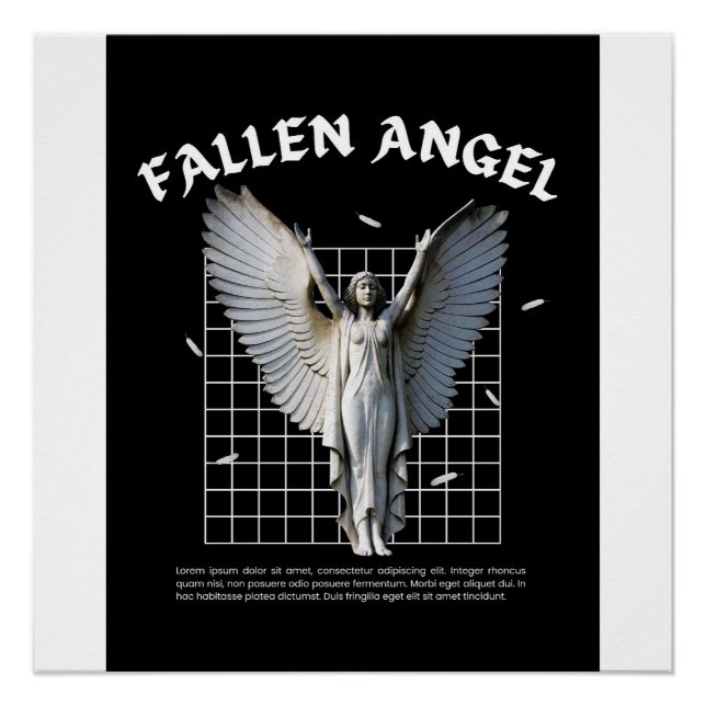 Affiche de style gothique d'ange déchu d'esthétiqu (Devant)