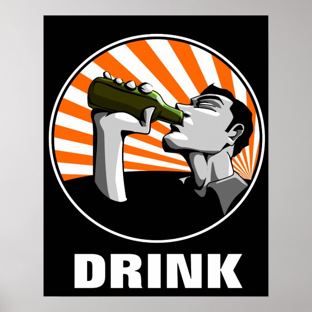 Affiche de style propagande de consommation de biè (Devant)