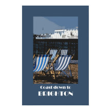 Affiche de style rétro des années 1920 à Brighton