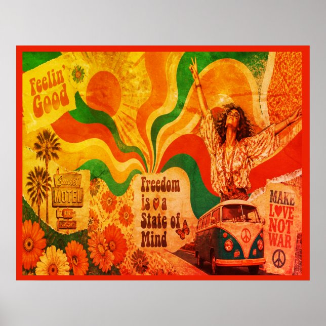 Affiche de style rétro des années 1970 Groovy Slan (Devant)