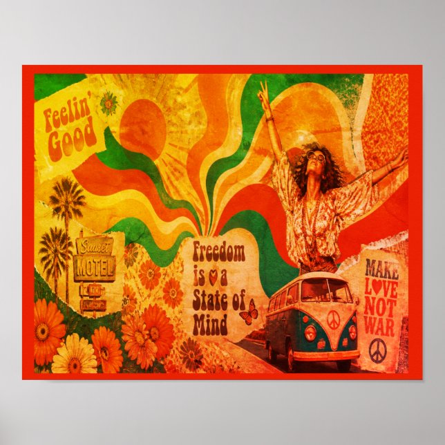 Affiche de style rétro des années 1970 Groovy Slan (Devant)