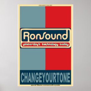 Affiche de style RonSound Obama