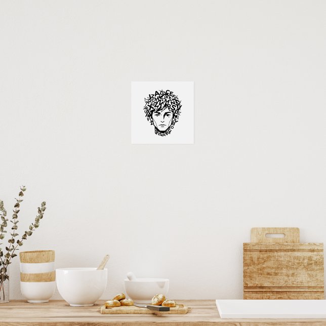Affiche de style vectoriel représentant un visage  (Cuisine)