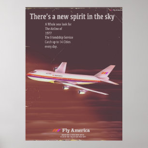 Affiche de style vintage Airliner 1977
