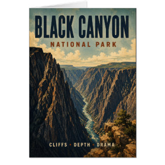Affiche de style vintage du parc national de Black