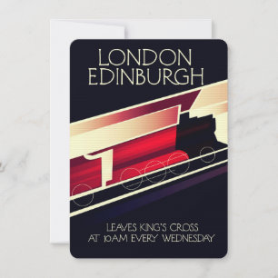 Affiche de style vintage Locomotive Londres Édimbo