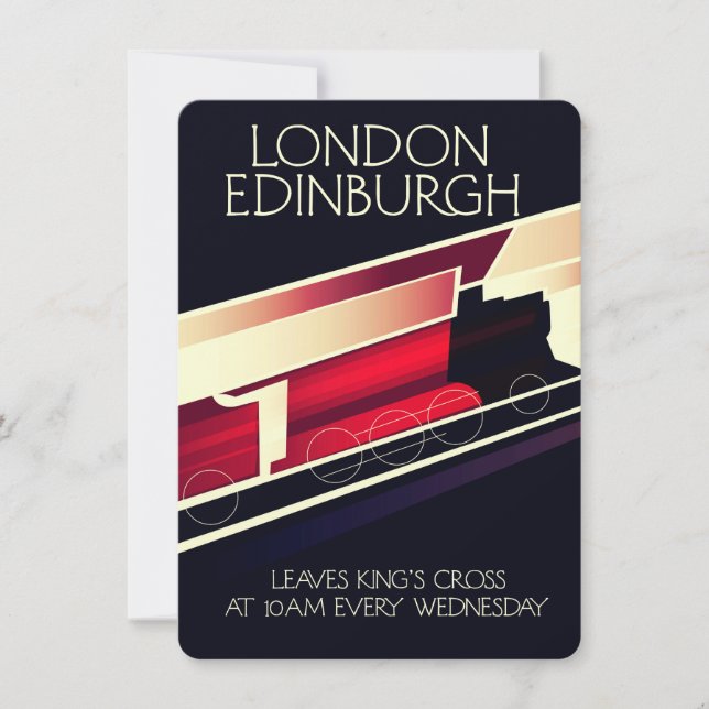 Affiche de style vintage London Edinburgh Locomoti (Devant)