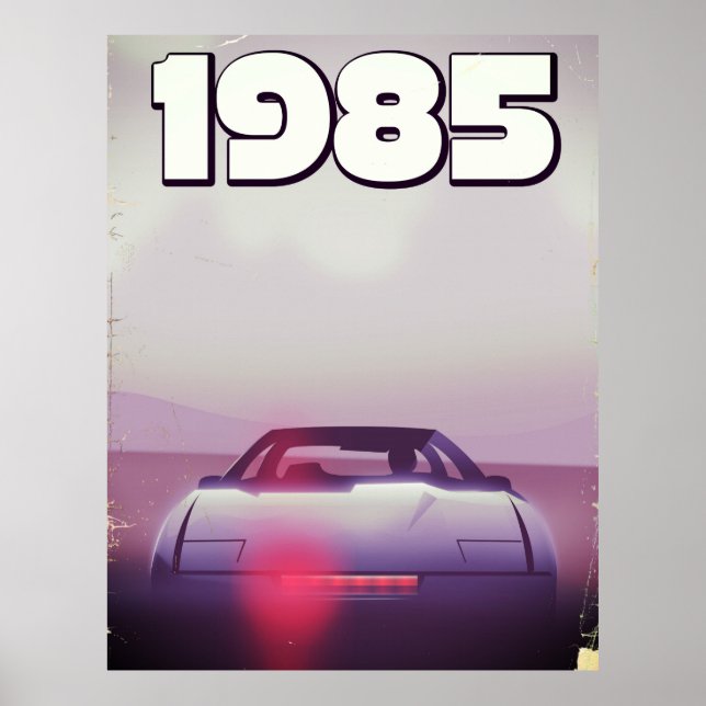 affiche de supercar vintage 1985 (Devant)