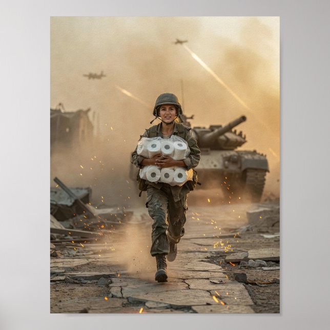 Affiche de survie dans la zone de guerre avec un h (Devant)
