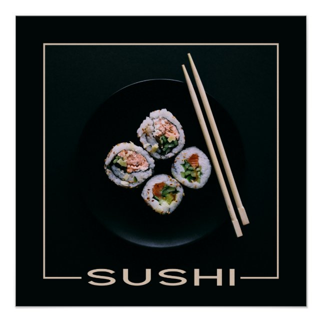 Affiche de sushi (Devant)