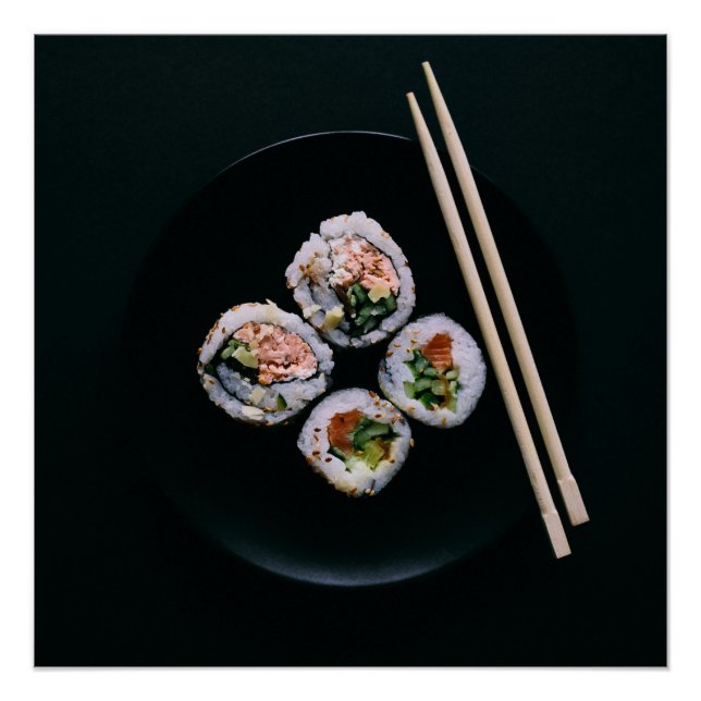 Affiche de sushi (Devant)