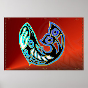 Affiche de symbole de baleine