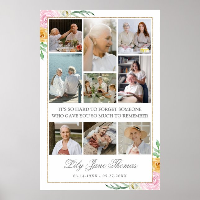 Affiche de sympathie pour collage de photos de sou (Devant)