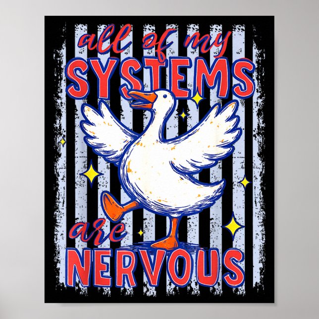 Affiche De systèmes sont nerveuses bande de l'oie drôle di (Devant)