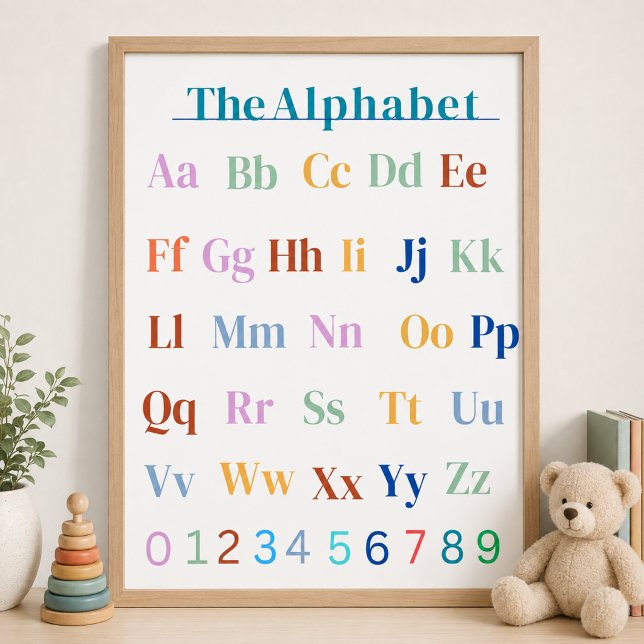 Affiche de tableau de la classe d'alphabet de l'al (Créateur téléchargé)