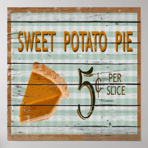 Affiche de tarte de patate douce