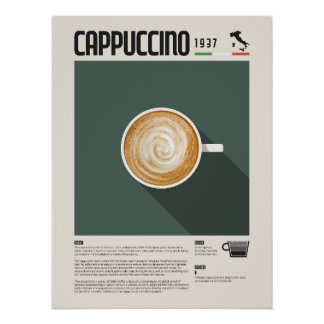 Affiche de tasse de cappuccino