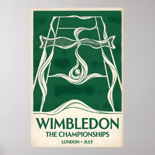 Affiche de tennis de Wimbledon Vintage Centre Cour