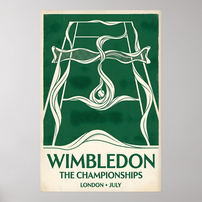 Affiche de tennis de Wimbledon Vintage Centre Cour (Devant)