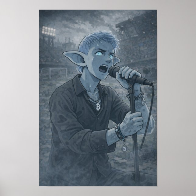 Affiche de tension / Chanteur / Stade de football (Devant)