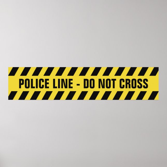 Affiche de texte personnalisée Faux Police Line (Devant)