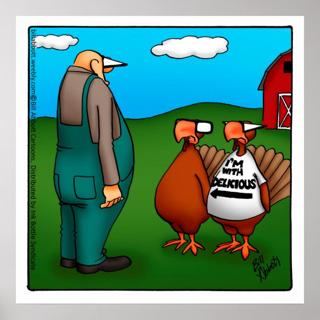 Affiche de Thanksgiving "I'm With Delicious" (Devant)