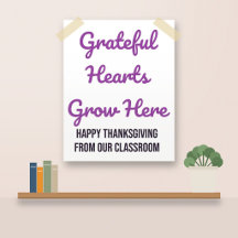 Affiche de Thanksgiving pour l'école : Grateful