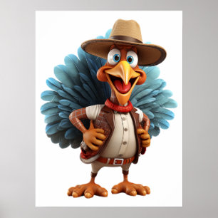 Affiche de Thanksgiving Western Turkey
