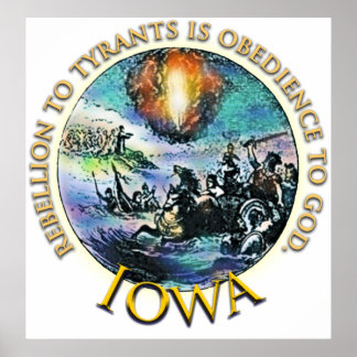 Affiche de thé de l'Iowa