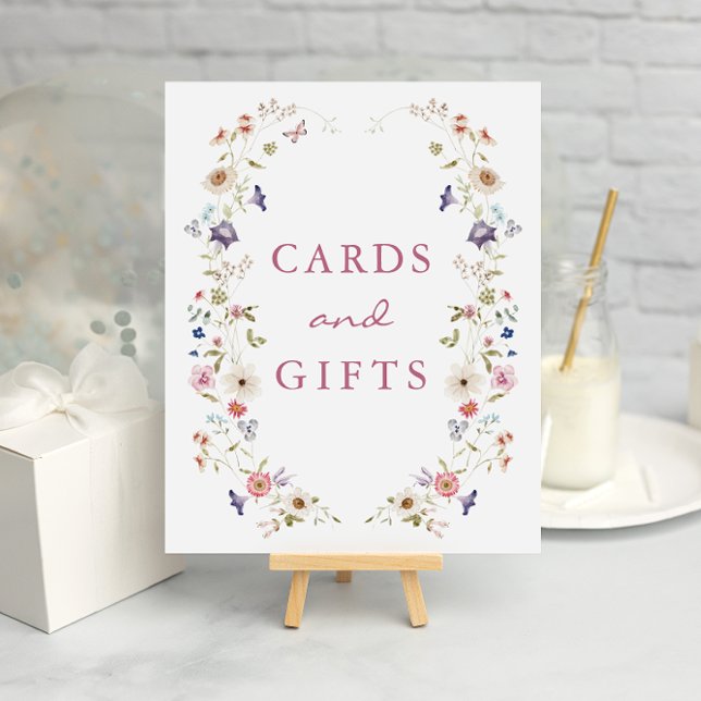 Affiche de thé de mariage Cartes et Cadeaux (Elegant Floral Cards and Gifts Bridal Tea Party Poster by Painted Paperie
)