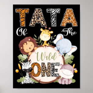 Affiche De The Wild One 1er Anniversaire Safari Woodland