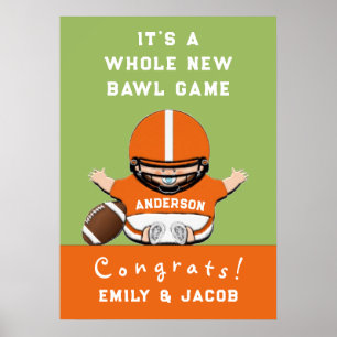 Affiche de thème de football pour Baby Shower Spot