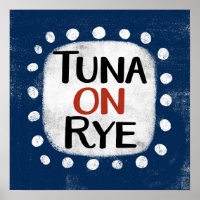 Affiche de thon sur seigle pour décoration murale