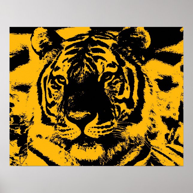Affiche de tigre - Impressions de tigre de style P (Devant)