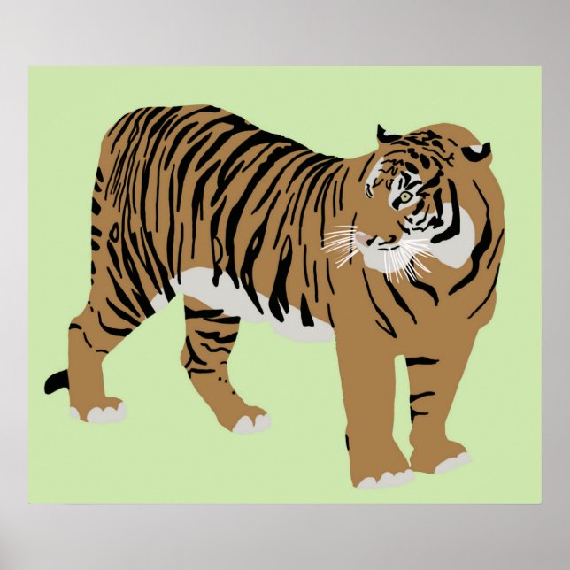 affiche de tigre vert (Devant)