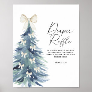 affiche de tirage au sort de couche pour sapin de