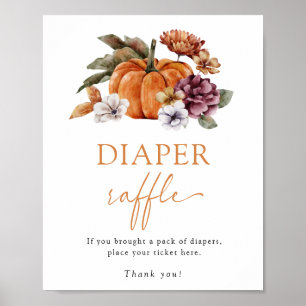Affiche de tirage au sort de couches d'automne