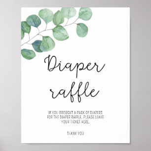 Affiche de tirage au sort de couches - Eucalyptus 
