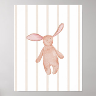 Affiche de toile d'art mural de lapin bébé pour la