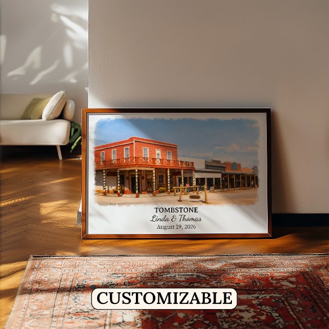 Affiche de Tombstone Arizona, Aquarelle, Sur mesur (Créateur téléchargé)
