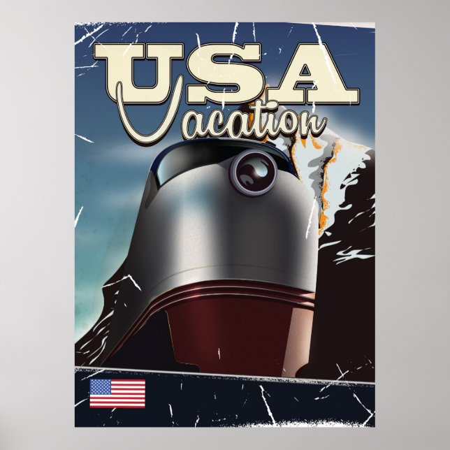 Affiche de train de vacances USA train soviétique  (Devant)