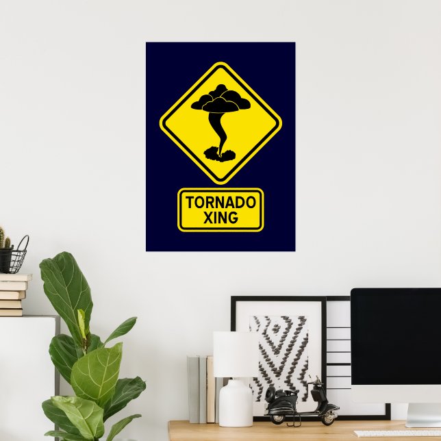 Affiche de traversée de tornade (Bureau à domicile)