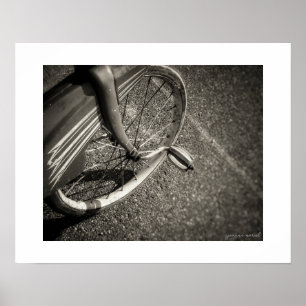 Affiche de tricycle vintage sépia