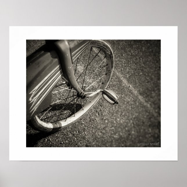 Affiche de tricycle vintage sépia (Devant)