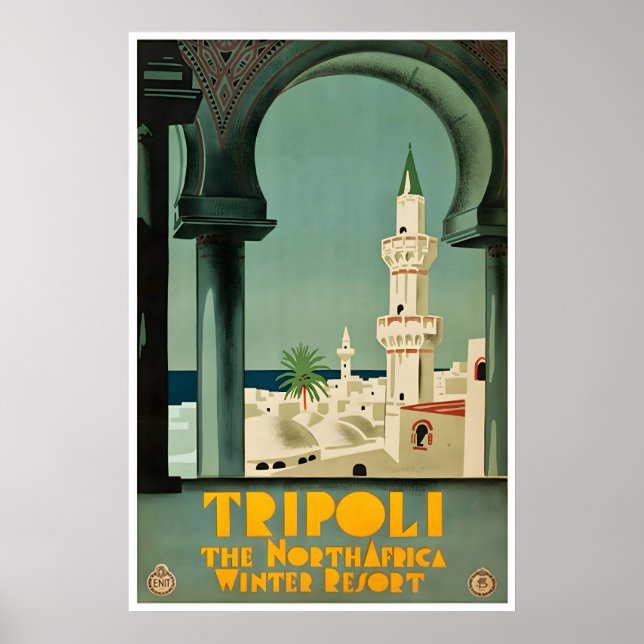Affiche de Tripoli Libye Impression d'art de voyag (Devant)